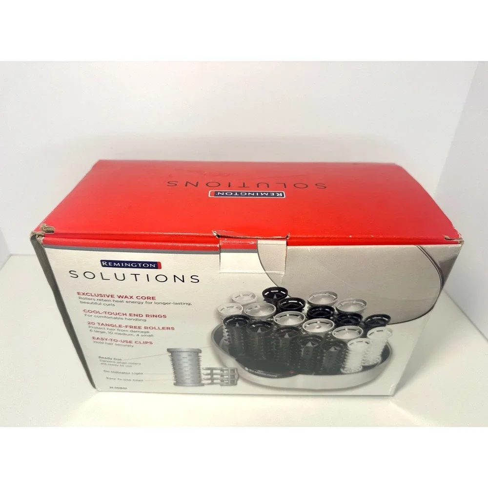 Remington Solutions H-1080i 20 Hair Curlers with Clips Ionic Complete w/ Box